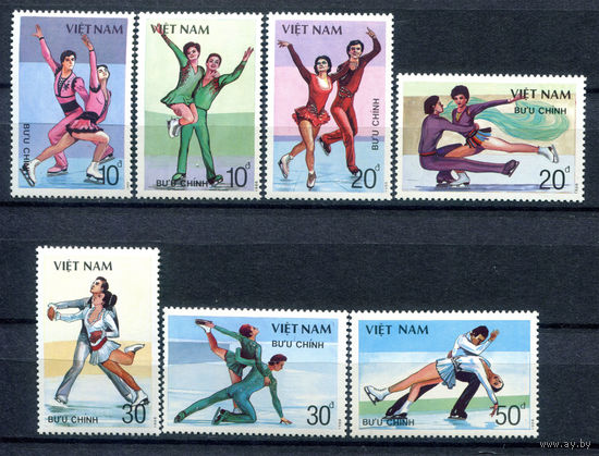 Вьетнам - 1989г. - Танцы на льду - 7 марок - полная серия, MNH [Mi 2044-2050]. #O-Se-Z-1-8