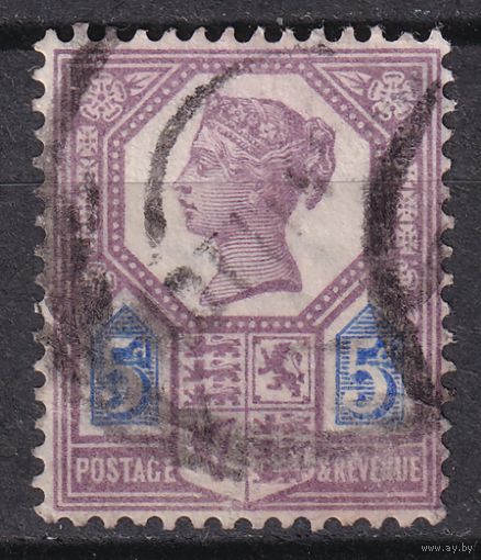 33.Br. Великобритания. Виктория. 5d. 1887 г. Стандарт. Mi.#93.