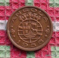Португалия. Колония Ангола 50 сентаво 1955 года, UNC