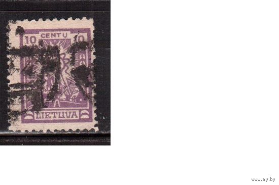 Литва-1923 (Мих.217)  гаш. , без ВЗ  , Стандарт, Крест,