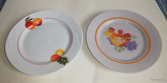 Тарелки с рисунком фруктов, Добруш, МФЗ, СССР, одним лотом