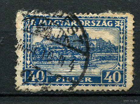 Венгрия - 1929 - Будайская крепость 40f - [Mi.452] - 1 марка. Гашеная.  (Лот 21AL)
