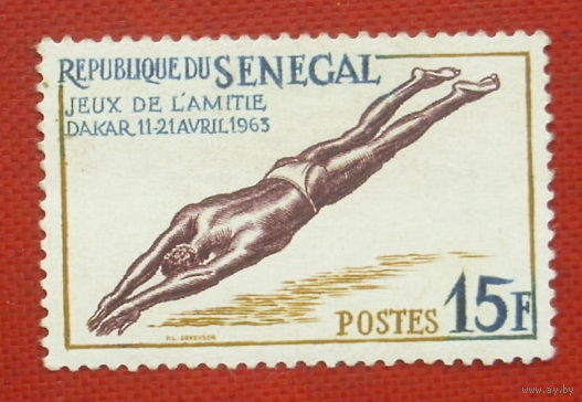 Сенегал. Спорт. ( 1 марка ) 1963 года. 5-7.