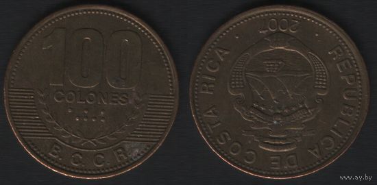 Коста-Рика km240 100 колон 2007 год km240a (_10 ТОРГ ЛЮБОЙ