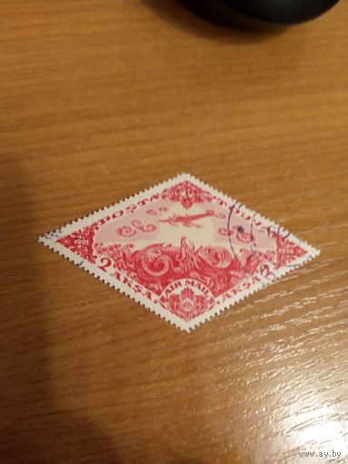 1936 Тува авиация самолёт Загорский 102 клей след от лёгкой наклейки (2-10)