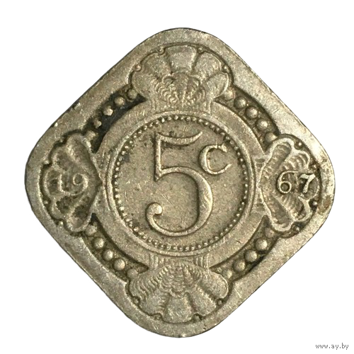 Нидерландские Антильские острова 5 центов, 1967