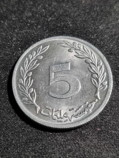 Тунис 5 миллим 1960 Unc