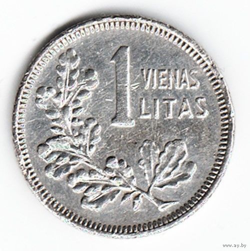 Литва 1 лит 1925 г. Ag _состояние XF