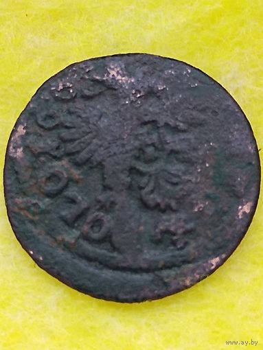 Солид (боратинка) 1663 г. польский герб Ян II Казимир(3), без мц.