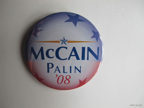 Предвыборный значок Республиканской партии США (2008 г.)