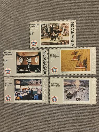 Никарагуа 1976. 200 летие развития страны. Полная серия