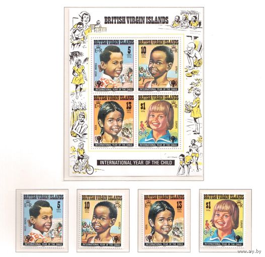 Виргинский ос-ва-1979,(Мих.358-361,Бл.10) ** ,  Год ребенка,