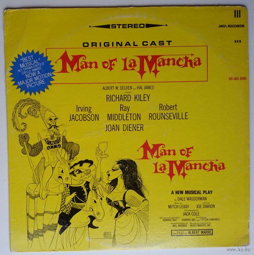 LP Original Cast, Richard Kiley, Joan Diener, Irving Jacobson, Robert Rounseville, Ray Middleton – Man Of La Mancha (1977) Stage & Screen, Musical