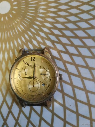 Часы наручные TISSOT  1853 ,   тикают. Состояние на скане.