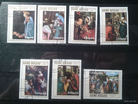 Гвинея-Бисау, 1989. Рождественская живопись, полная серия