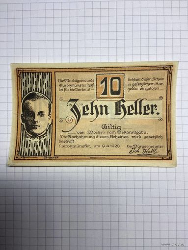 10 геллеров (нотгельды) Австрия.-2512-5