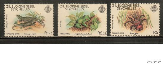 Сейшеллы-1981(Мих.30-32) , **   ,  Фауна,  (полная серия)