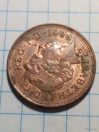1 пенни Великобритания 1998 год