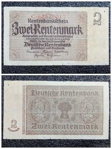 2 рентмарки Германия 1937 г.