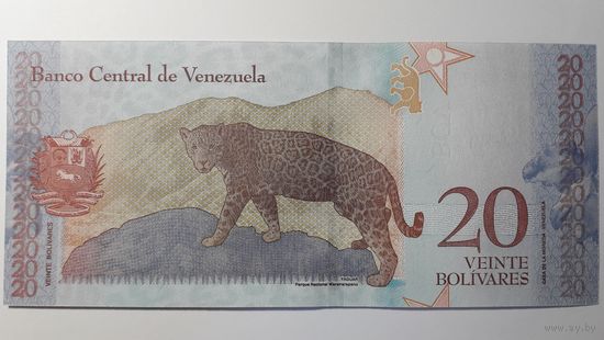 Венесуэла, 20 боливаров 2018 г. Серия А. UNC.