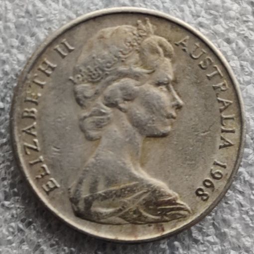Австралия 10 центов  1968 г.