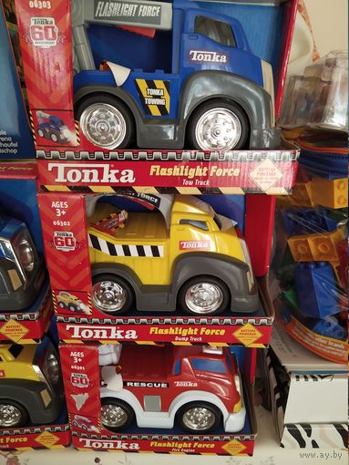 Машинки игрушечные Погрузчик от  Литл Тайкс+три машинки Тонка,для детей +1-2 (одним лотом 4 шт.)