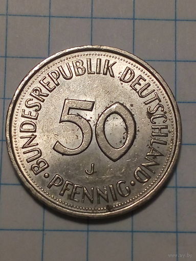 50 пфеннигов ФРГ 1990 J год