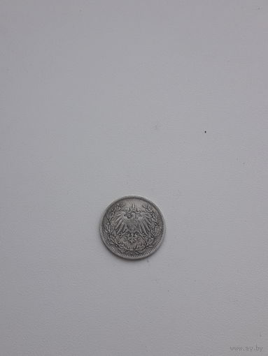 Германия 1/2 марка 1906 год/ серебро/