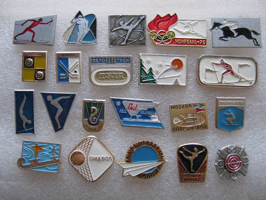 Виды спорта, цена за 1 шт., на выбор.