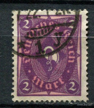 Рейх (Веймарская республика) - 1921/1922 - Почтовый рожок 2 M - [Mi.191] - 1 марка. Гашеная.  (Лот 57BD)