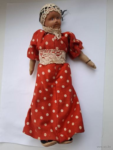 Кукла старинная, папье-маше, 50-е годы, Германия