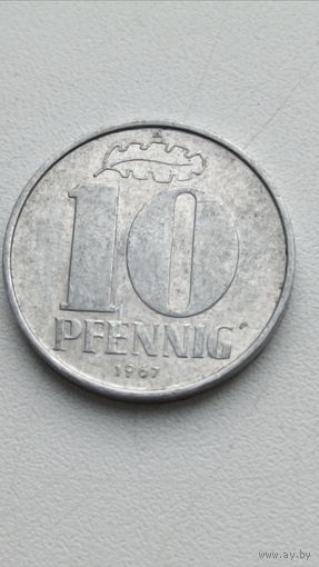 Германия. 10 пфеннигов 1967 года. А.