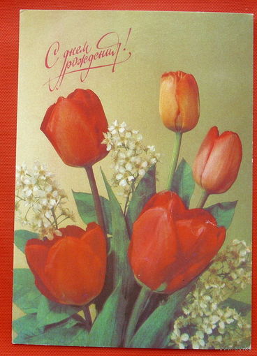 C Днём Рождения! Подписанная. 1991 года. Дергилева. # 327.