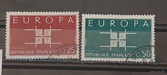 РАСПРОДАЖА ФРАНЦИЯ 1963г. Полная серия. Гаш.