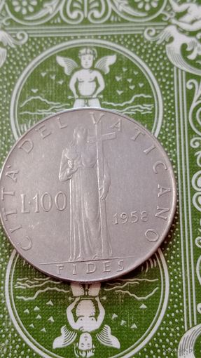 Ватикан 100 лир 1958