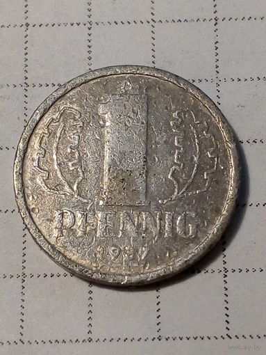 1 пфенниг ГДР 1987 год