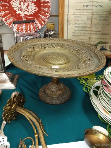 Бронзовая большая фруктовница 19 век