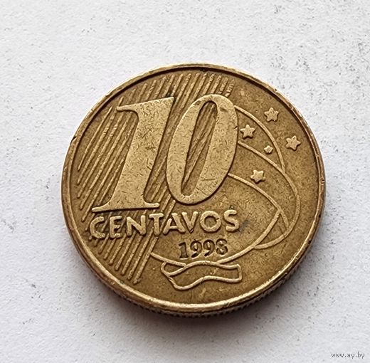 Бразилия 10 сентаво, 1998