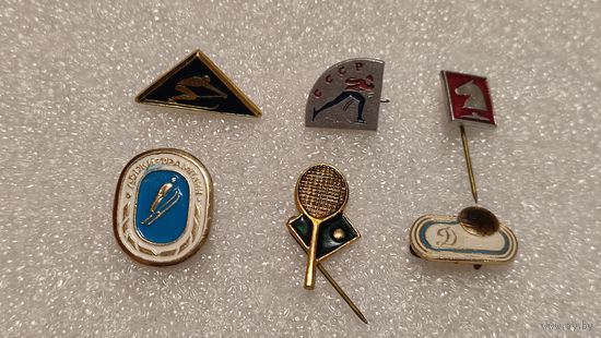 Лот значков Спорт, 200 лотов с 1 рубля,5 дней!