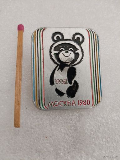 Значок. Мишка Олимпийский, Москва 1980