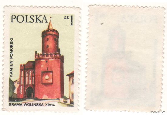 Польша 1977-11 2528 марка из серии Исторические памятники  1zl Brama Wolinska XIVw k-157 (a1-13 ТОРГ/ВАША ЦЕНА