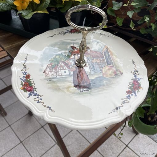 Блюдо для десертов или фруктов Sarreguemines, Obernai. Франция. Арт 3210