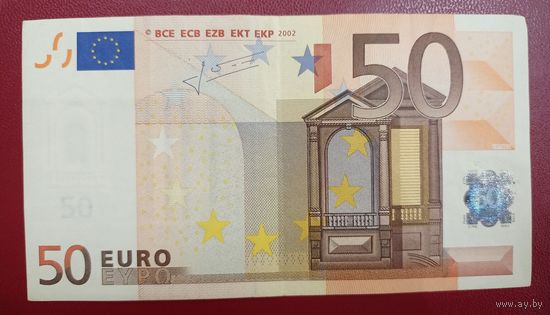 Распродажа. 50 евро 2002 года, подпись Жан-Клода Трише