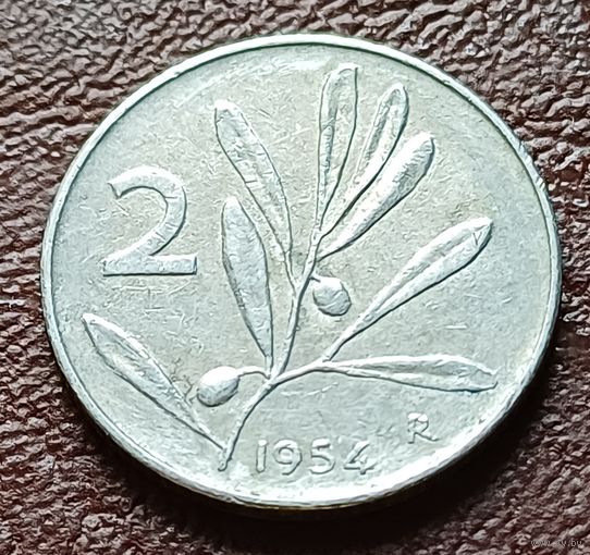 Италия 2 лиры, 1954      ( 1-1-5 )
