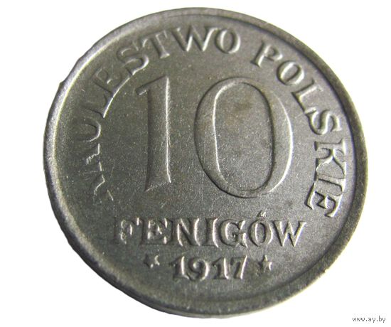 10 пфеннигов 1917 F
