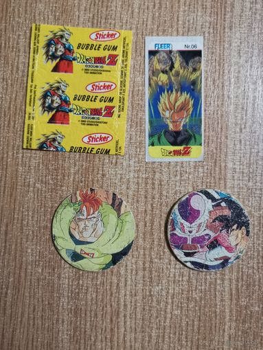 Обертка от жвачек Dragon Ball Z Bubble Gum , наклейка вкладышь фишка /caps сотка Dragonball Z