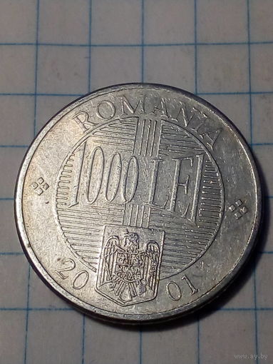 1000 лей Румыния 2001 год