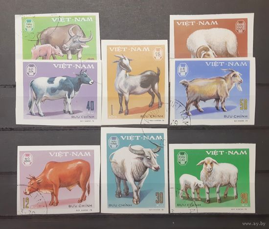 Распродажа с 1 рубля! Фауна. Вьетнам. 1979 год (8 марок, беззубцовка)