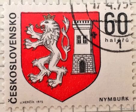 Марка Чехословакия 1975. Герб.