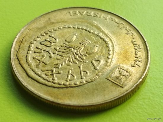 Израиль. 50 шекелей 1984 (5744). Брак, раскол. Торг.